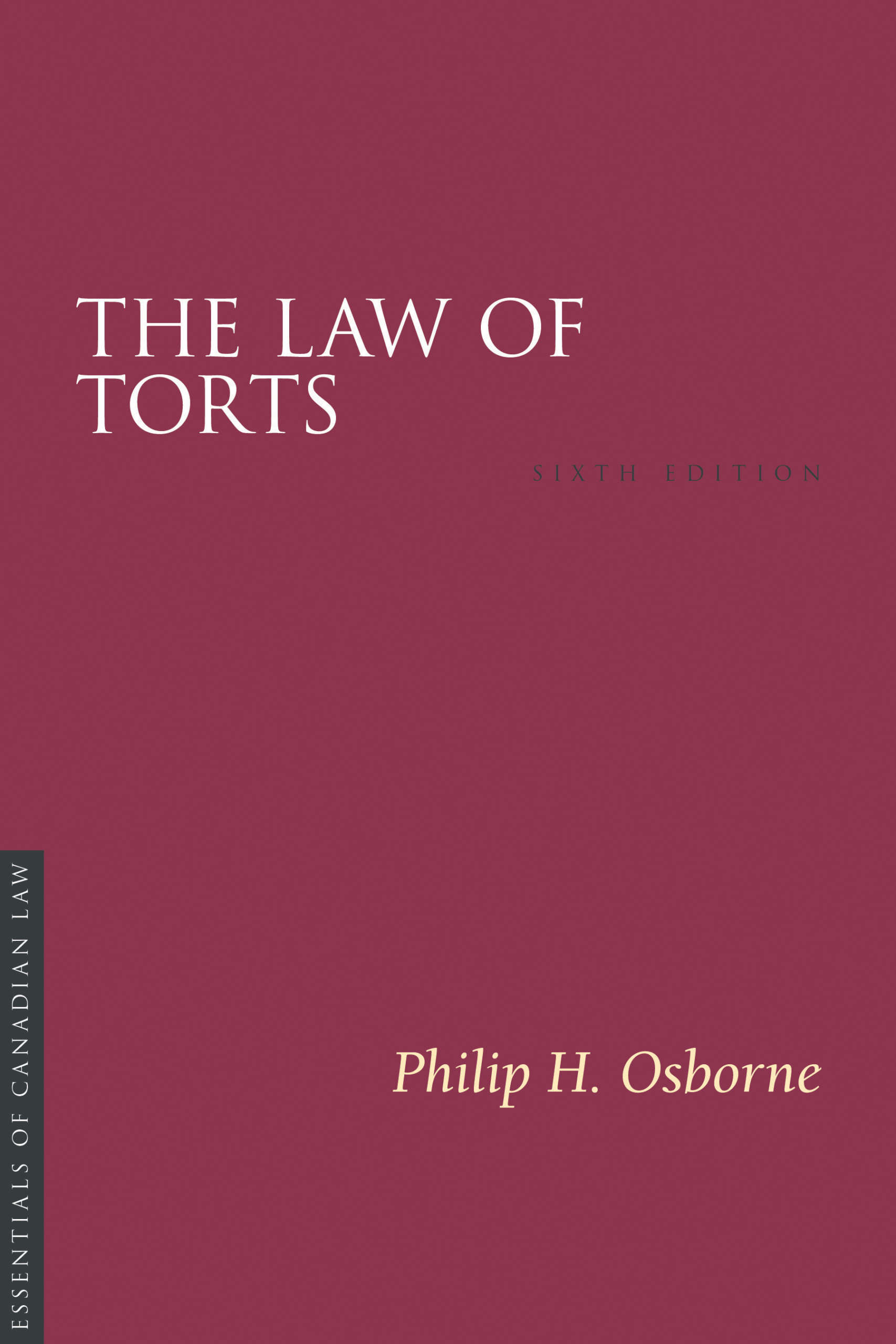 The Law of Torts, 6/e Irwin Law