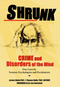 Book cover for SHRUNK, edited by Lorene Shyba and J. Thomas Dalby. The cover is yellow and shows an illustration of a bald man clutching his head.