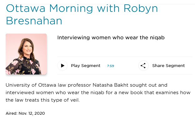 Screenshot of CBC Radio page showing Ottawa Morning host Robyn Bresnahan.